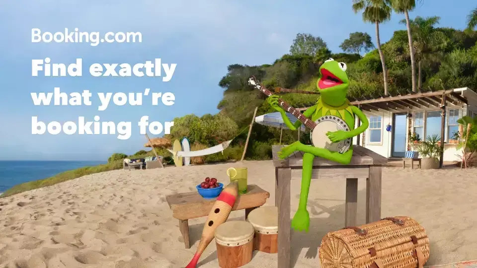 booking.com brand identity — 2025 ad campaign